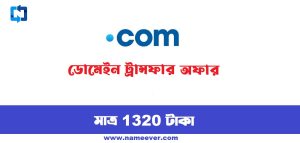সাশ্রয়ী মূল্যে .COM ডোমেইন ট্রান্সফার  করুন  এবং এক বছরের জন্য সুরক্ষা নিশ্চিত করুন - NameEver